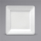7.25 in. Bright White Ware Rolled Edge Porcelain Square Plate 1