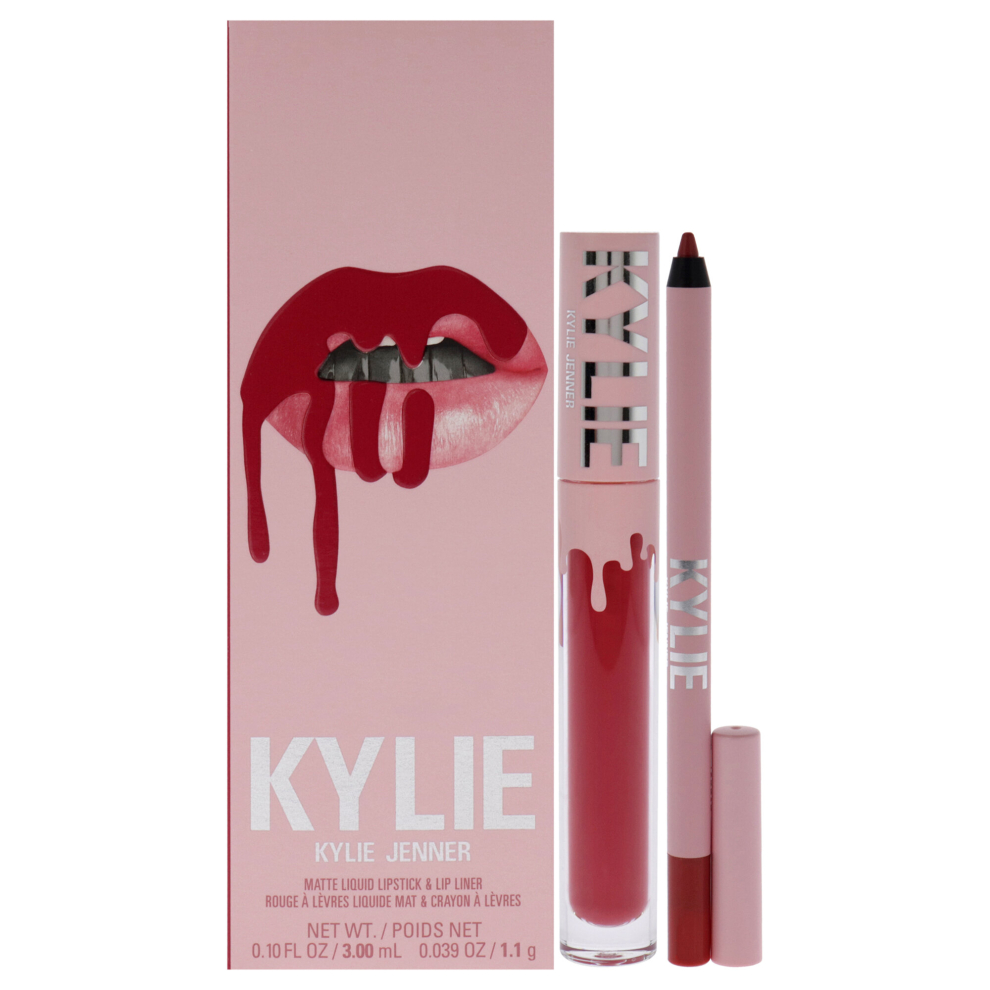 Kylie Cosmetics Matte Lip Kit - 503 Bad Lil Thing By For Women - 2 Pc 0.10Oz Matte Liquid Lipstick, 0.039Oz Lip Liner