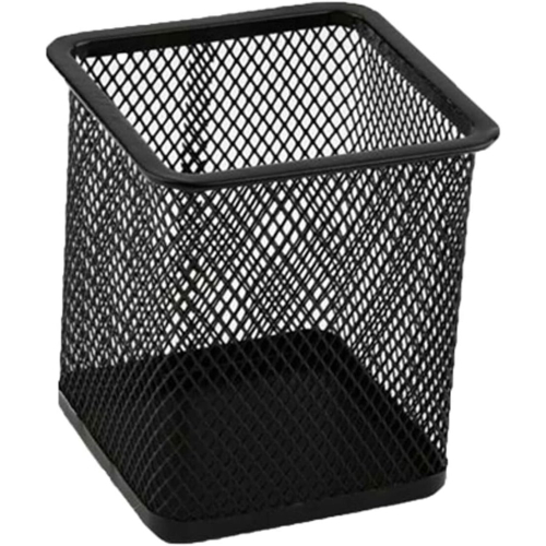 Pencil Holder Office Desk Metal Mesh Square Pen Pot Cup Case Organiser Durable Pencil Case