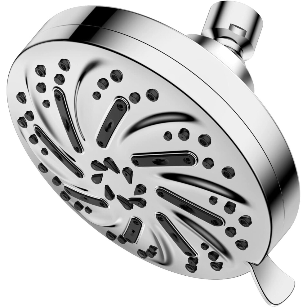 High Pressure Rain Shower Head - 5'' 8 Modes Chrome Fixed Increase Water Pressure Boosting Wide Shower Head Even at Low Flow Pressure-image-OPC-PD2KBXQ-NEW