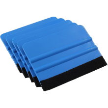 5 Pcs 4 Inch Felt Edge Squeegee, Car Vinyl Scraper Decal Applicator Tool for Window Tint, Wallpaper, Decal Sticker Installation, with Black Felt Edge