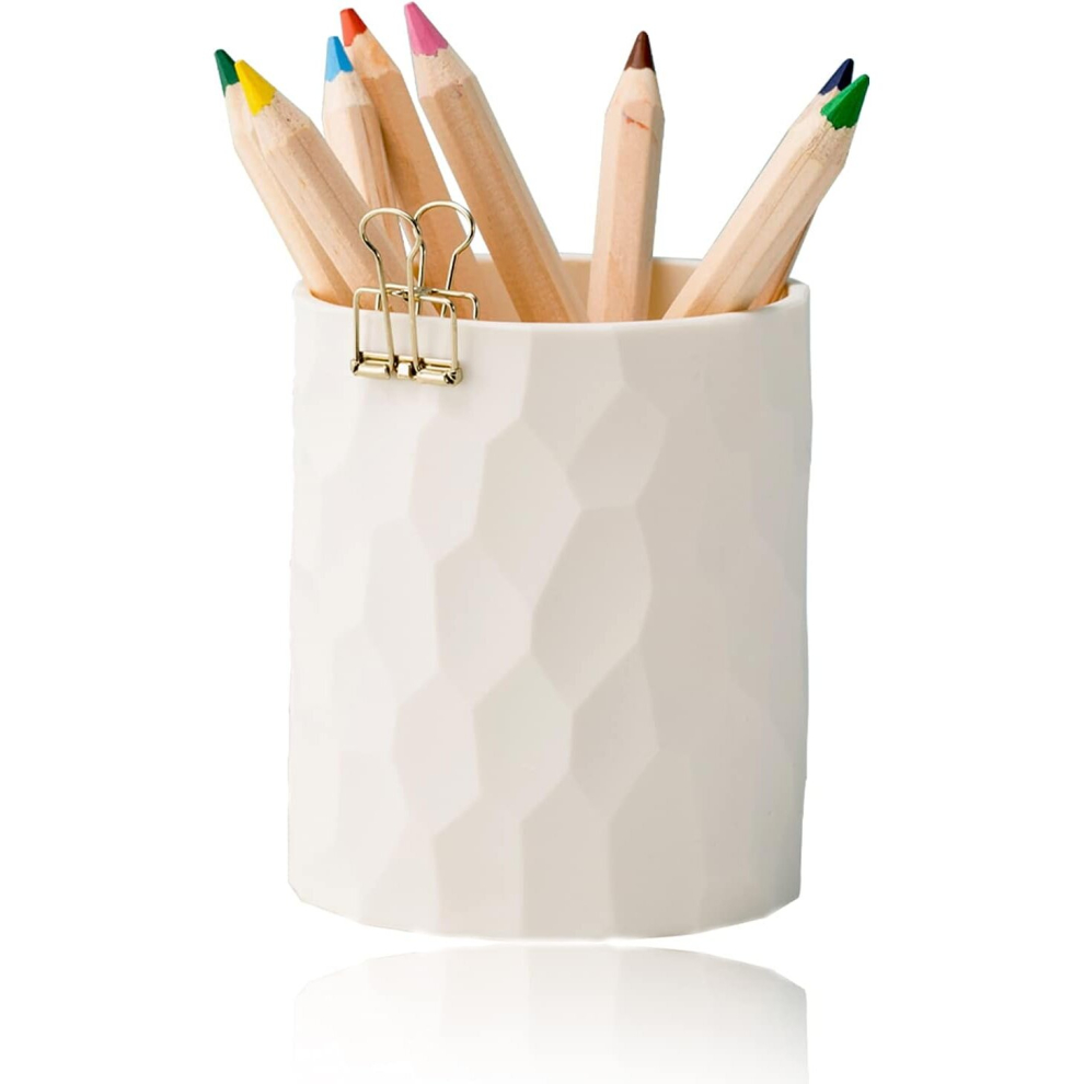 Nordic Style Silicone Waterproof Pencil Holder for Desk Simple&Modern Minimalist Makeup Organizer Multifunctional Office Supplies(Beige)-image-OPC-PD2KC5N-NEW