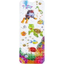 Baby Bath Mat for Tub for Kids, 40 X 16 Inch Non Slip Cartoon Bath Tub Shower Mat Anti Slip with Drain Holes and Suction Cups Machine Washable,Turtle