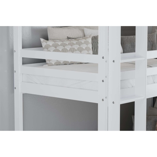 Birlea White Triple Bunk Bed Frame High Sleeper Pine Birlea Tressa 2