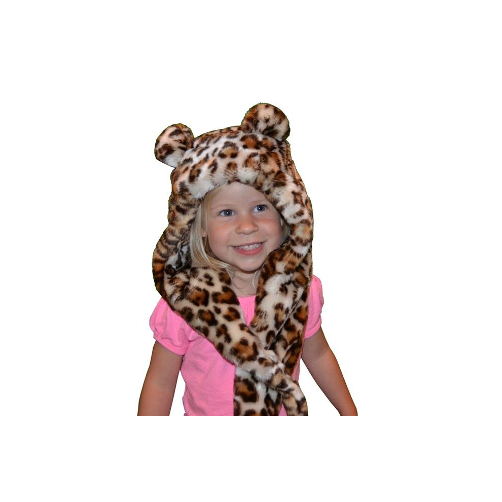 Leopard Hat, Brown - Medium