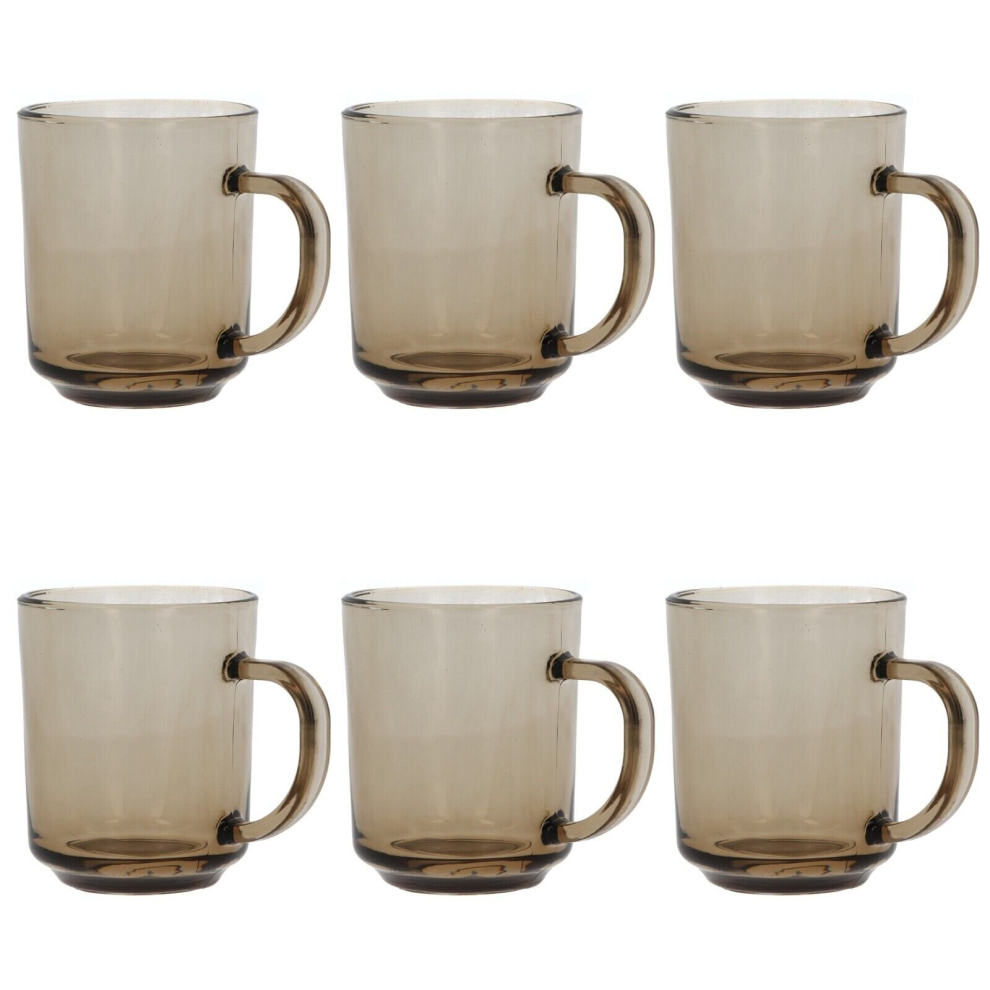 Glass Mugs Smoke Mug Brown Coffee Mugs Tea Cups Latte Hot Drink Glasses 240ML - Image 2