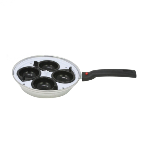 Egg Poacher Pan Four Cup Poached Egg Maker 20cm Aluminium Detachable 2