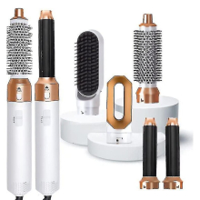 5 In 1  Styler hot  Brush  Dryer straighteners Wrapper (white )