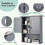 Casart Wall Mounted Cabinet Bathroom Vanity Storage Cupboard w/Adjustable Shelf 5