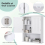 Casart Wall Mounted Cabinet Bathroom Vanity Storage Cupboard w/Adjustable Shelf 5