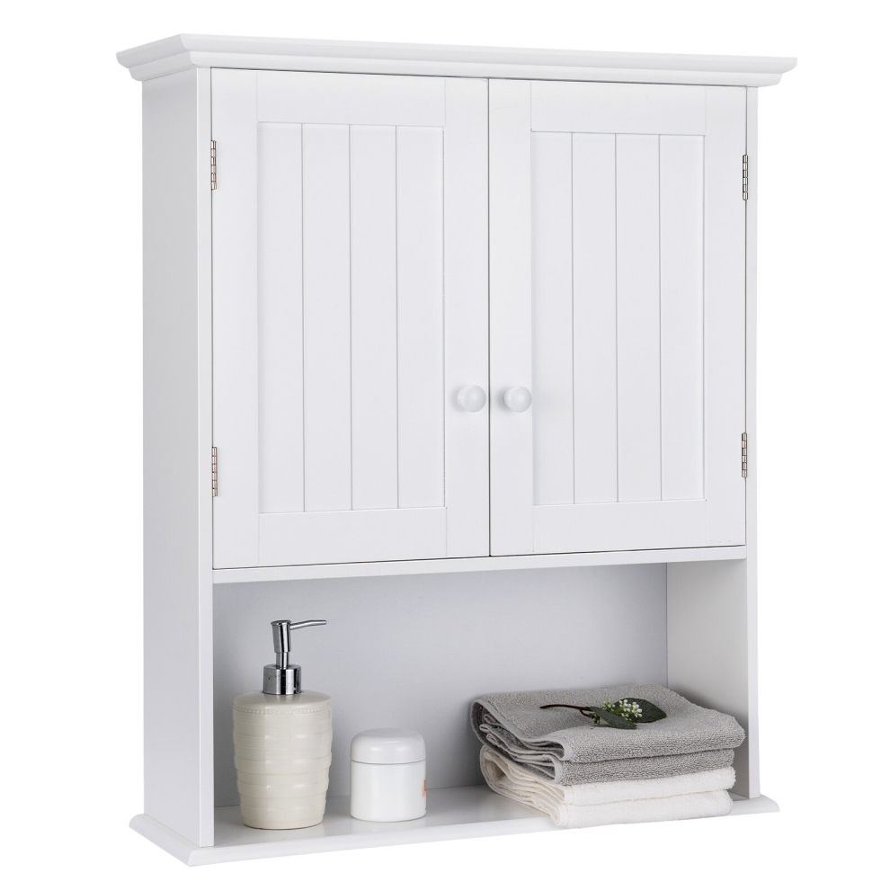 Wall Mounted Cabinet Bathroom Vanity Storage Cupboard w/Adjustable Shelf