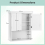 Casart Wall Mounted Cabinet Bathroom Vanity Storage Cupboard w/Adjustable Shelf 3