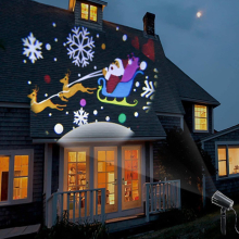 Christmas Projector Outdoor Lights - 3D Rotating LED Pattern, IP44 Waterproof, Indoor/Outdoor, 360 Auto-Rotate, Easy 3 Installation Options