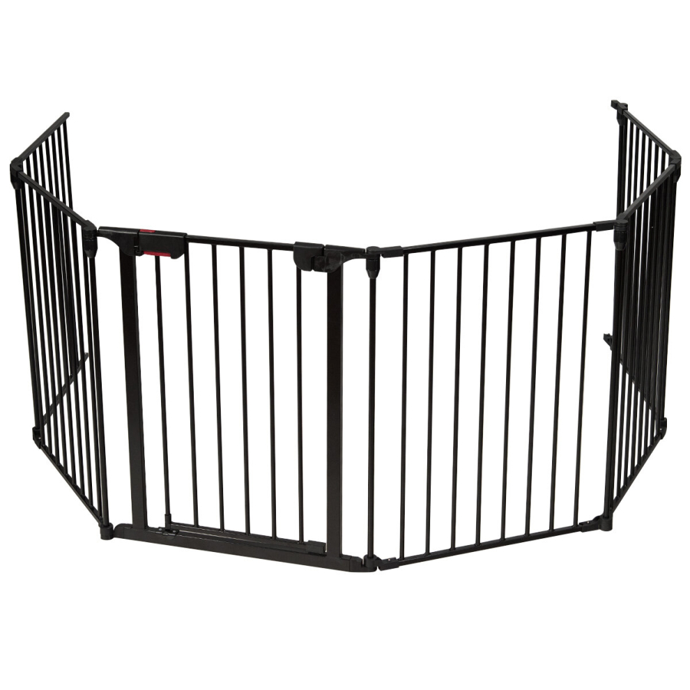 6 Panel Fireplace Fence Baby Pet Safety Gate Playpen Adjustable Room Divider