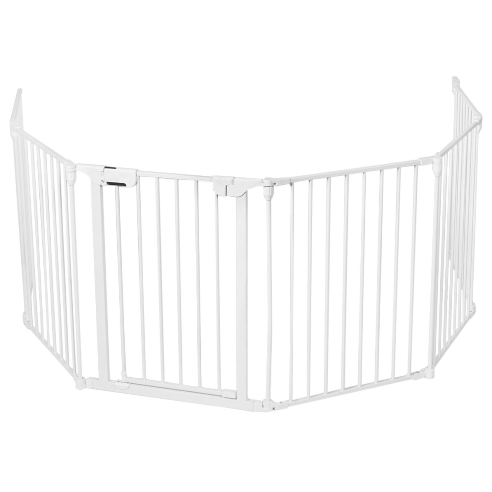 6 Panel Fireplace Fence Baby Pet Safety Gate Playpen Adjustable Room Divider