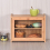 Living And Home Double Decker Wooden Bread Bin Clear Front Kitchen Food Loaf Storage Container 2