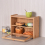 Living And Home Double Decker Wooden Bread Bin Clear Front Kitchen Food Loaf Storage Container 3
