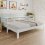Daybed Cabin Bed Wooden 3FT Single Sofa Guest Bed Sofa Bed, White 10