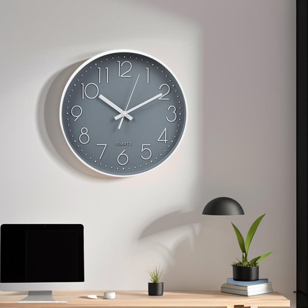 Wall Clock 12 Inch Silent Non Ticking Clock for Living Room Bedroom Kitchen Home