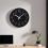 Living And Home 12-Inch Minimalist Wall Clock with Arabic Numerals 1