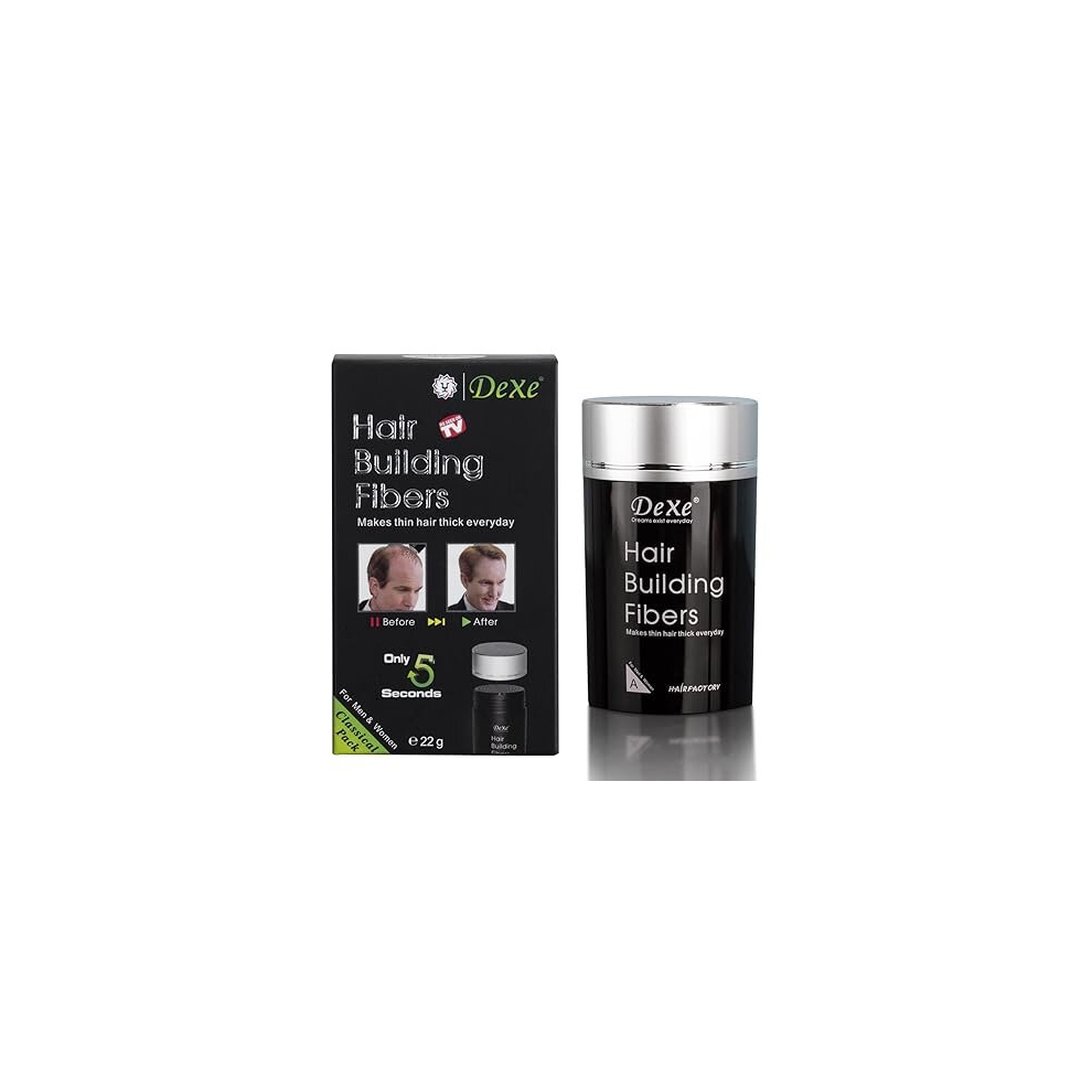 Hair Building Fibers Color Powder Instantly Thicken Thinning Hair for Men and Women For All Type Of Hairs  22g (Dark Brown).