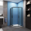 AICA (1200x900mm) Bathroom Matt Black Quadrant Shower 2