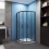 AICA (1200x900mm) Bathroom Matt Black Quadrant Shower 4