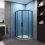 AICA (1200x900mm) Bathroom Matt Black Quadrant Shower 1