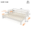 Daybed Cabin Bed Wooden 3FT Single Sofa Guest Bed Sofa Bed, White 7