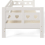 Daybed Cabin Bed Wooden 3FT Single Sofa Guest Bed Sofa Bed, White 2