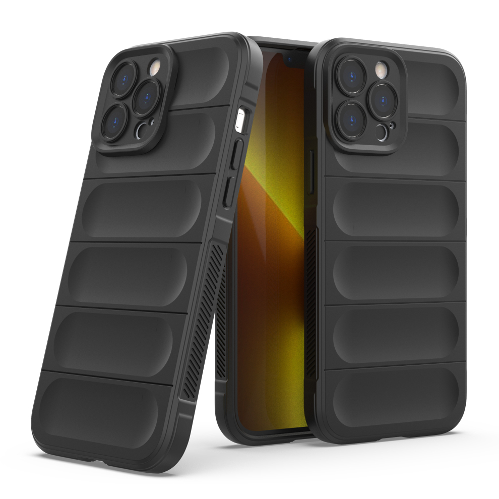 Mingdu (Iphone13 Pro Max, Black) For Iphone 15 14 Plus Pro Max Pro Case, Flexible Soft Tpu Rubber Grip Shock-Absorbent Protective Case Cover