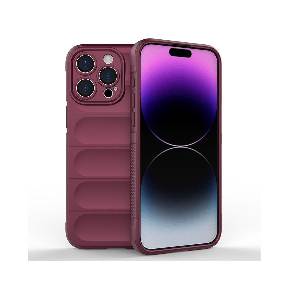 Photos - Case  For iphone 15 14 Plus Pro Max Pro , Flexible Soft TPU Rubber Grip Shock-Absorbent Prote(iPhone 15 Pro Max, Deep Purple)