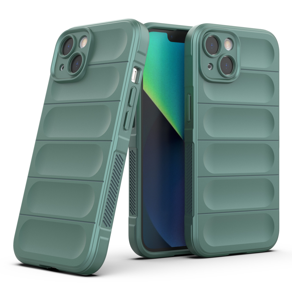 Mingdu (Iphone13, Green) For Iphone 15 14 Plus Pro Max Pro Case, Flexible Soft Tpu Rubber Grip Shock-Absorbent Protective Case Cover