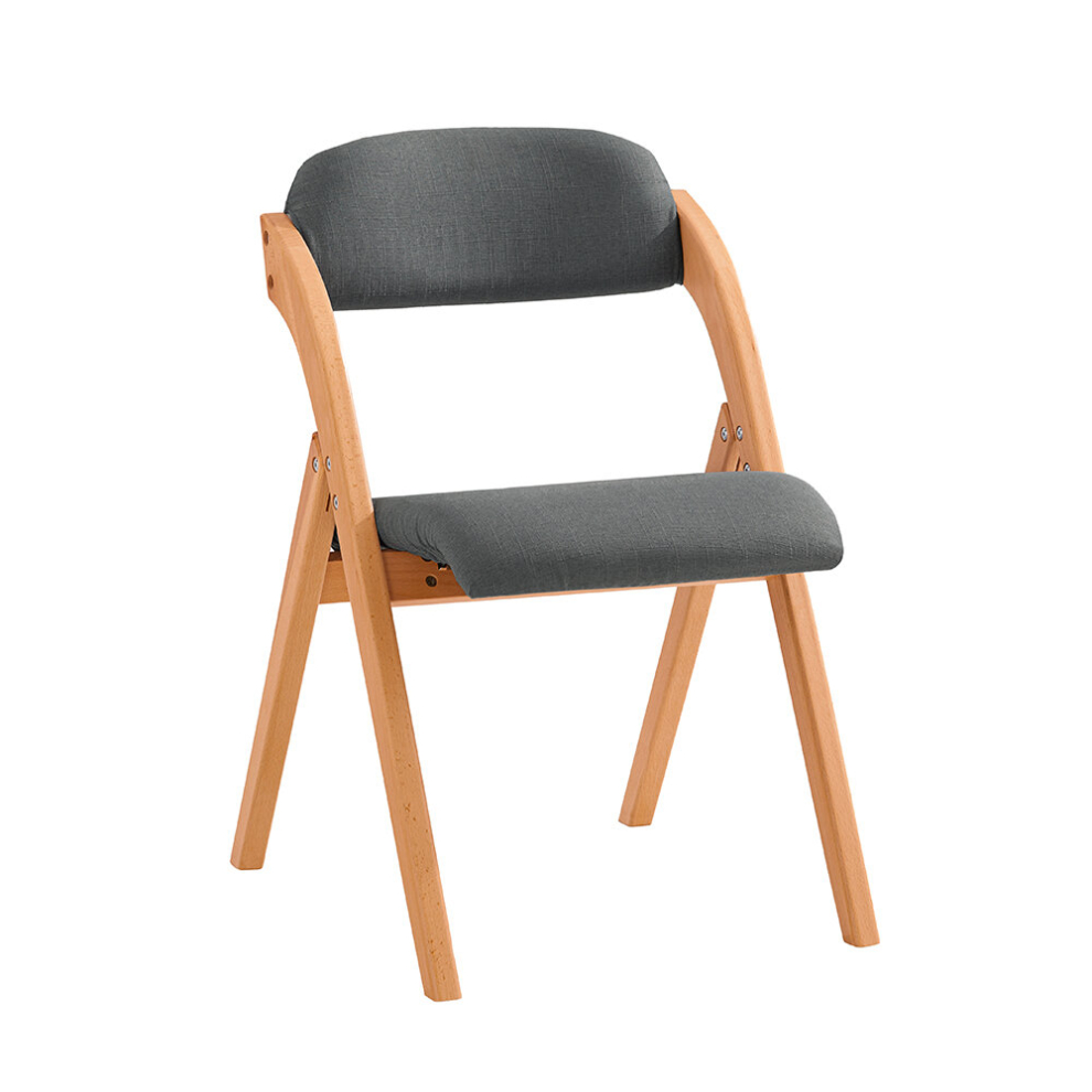 SoBuy FST92-SG, Wooden Padded Folding Chair Dining Chair Office Chair, Dark Grey