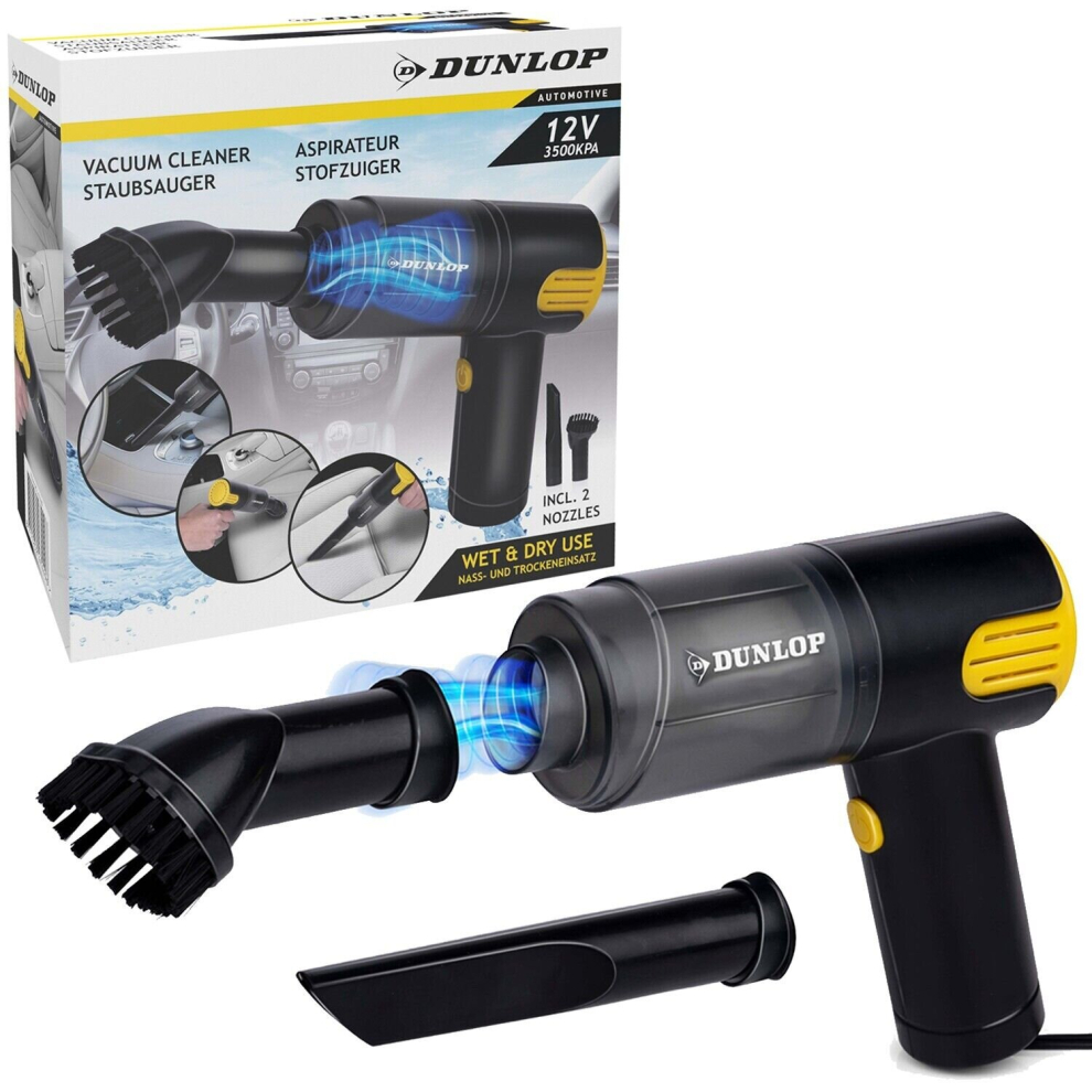 12V 3500Pa Small Handheld Car Vacuum Cleaner With Brush Nozzle Attachments 5056517585085