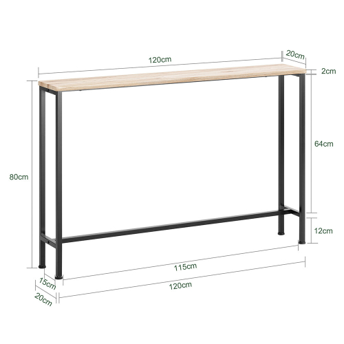 SoBuy FSB19-XL-Z,Console Table Hall Table Side TableW120 x D20 x H80cm 2