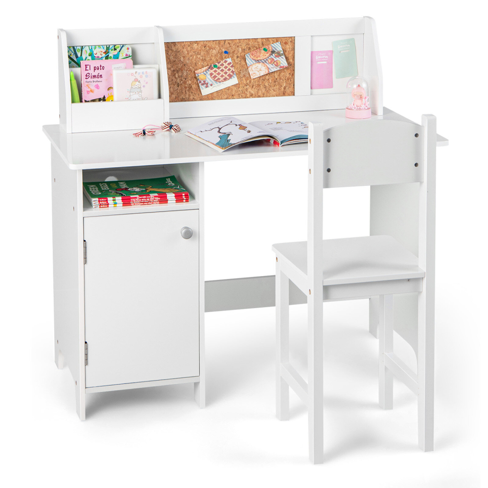 Children's Desk and Chair Set Wooden Study Table & Chair Writing Table Set