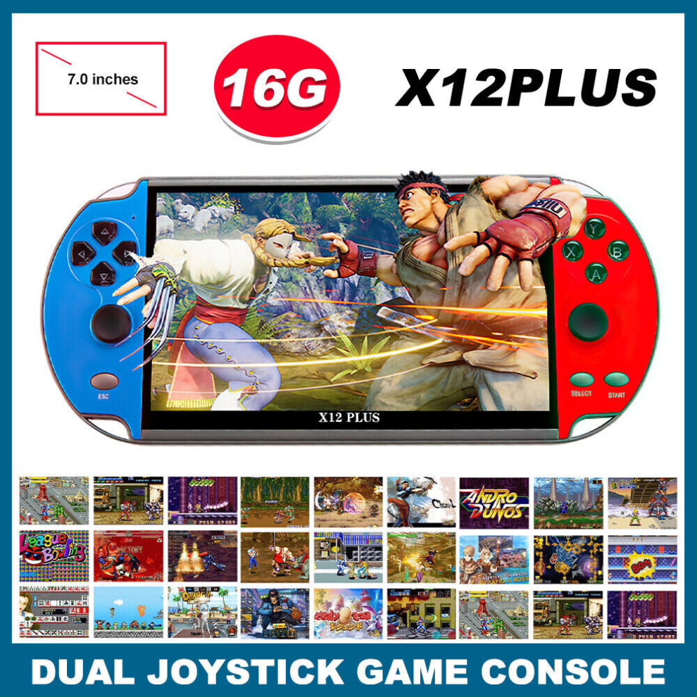 X12 Plus 7'' 16Gb Handheld Retro Video Game Consoles Built-In 10000+ Games 9469195459146