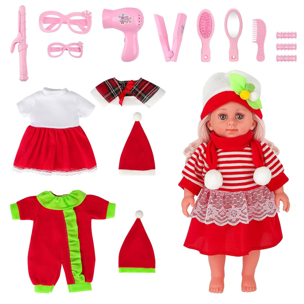 Baby Dolls for Girls Dress-Up Doll 3 Set Dolls Clothes and Doll Accessories Dolls for Toddler Kids Gift for Christmas Birthdays
