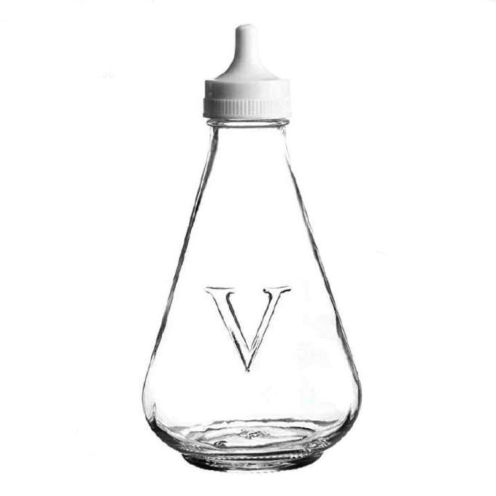 Glass Vinegar Bottle Traditional Dressing Pourer Shaker Dispenser