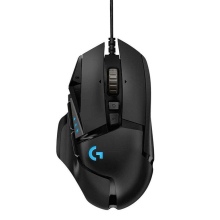 Logitech G502 HERO High Performance Wired Gaming Mouse HERO 25K Sensor 25,600 DPI RGB Adjustable Weights 11 Programmable Buttons On-Board Memory Black