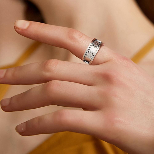 Stainless Steel Rotating Gear Ring – Decompression Wind Design, Mechanical Gear Pattern, Durable Comfort Band (Size 11) 2