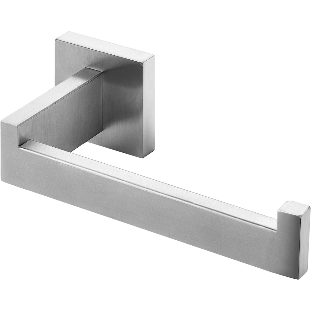 Toilet Roll Holder Wall Mounted Premium 304 Stainless Steel Toilet Paper Holder for Bathroom Rustproof (Square)