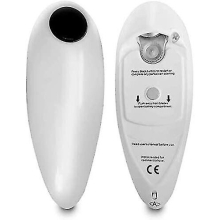 Portable One-Touch Automatic Electric Can Opener with Magnet Battery Compartment – Safe, Hands-Free, Sharp-Edge Free