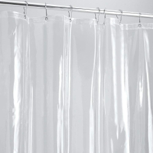 Heavyweight Clear Shower Curtain Liner Waterproof & Treated To Resist
