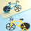 2-Piece Bicycle Pizza Cutter, Stainless Steel Wheels, Food Grade Non-Stick Coating with a Sharp Cutting Wheel, Dishwasher Safe for Parties, Etc. 4