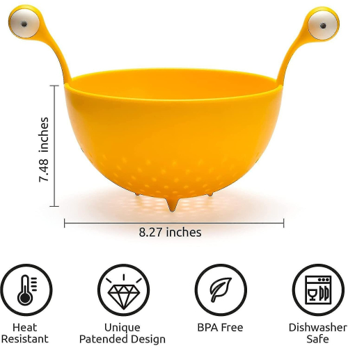 Kitchen Strainer For Draining Pasta (Yellow) 2