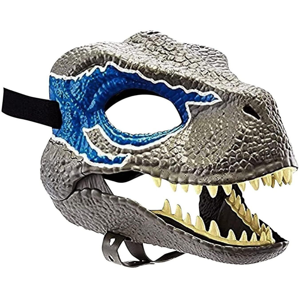 Blue Dinosaur Mask Jurassic World Raptor Dinosaur Accessories Dino Cosplay Props Festival Carnival Gifts