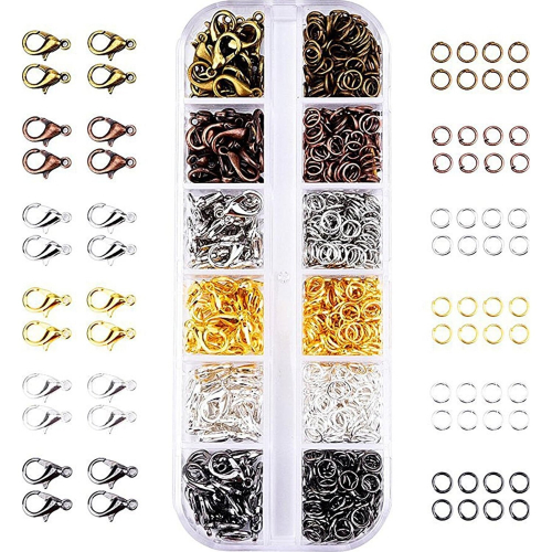 Colors Lobster Claw Snap Hook and 6 Colors Opening Jump Rings for Jewelry Making