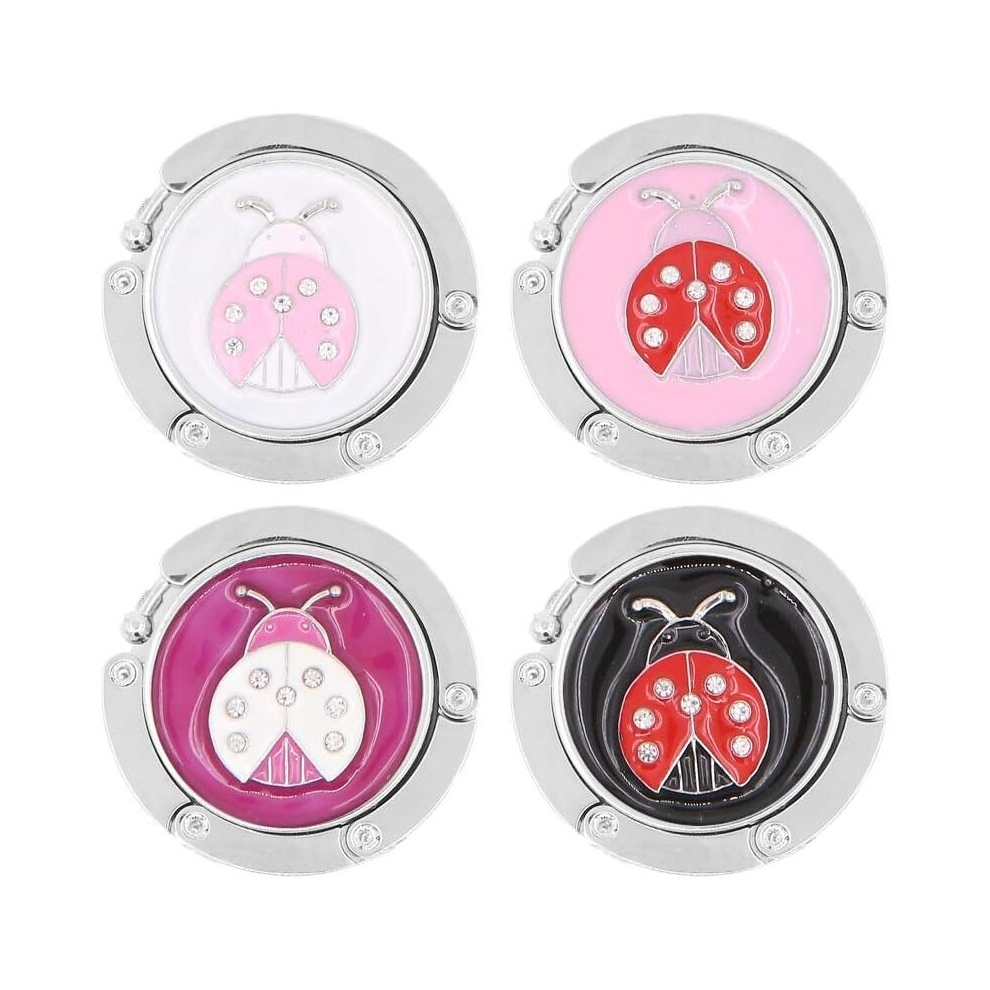 Set of 4 Foldable Bag Hangers Beetle Pattern Table Hanger Hook Holders for Bag Storage-image-OPC-PD2NWKJ-NEW